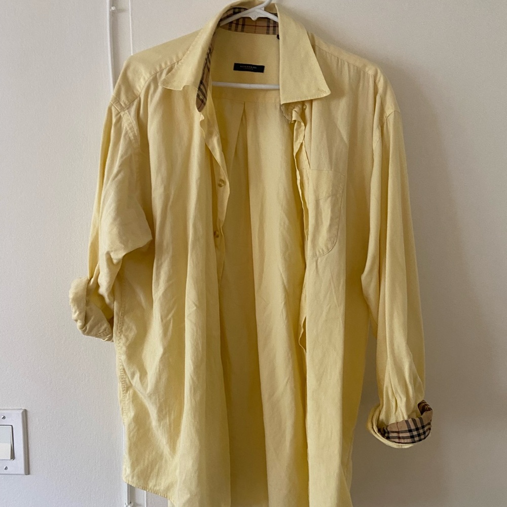Yellow Burberry button down